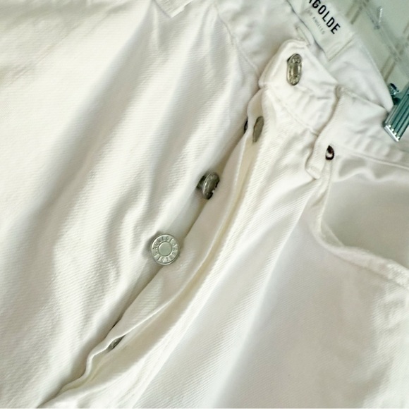 AGOLDE  Size 26 90's Crop Jeans in Element White - Picture 5 of 8